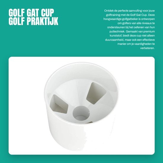 Golfgatcup - 10,8 x 10 x 2,7 cm - Kunststof - Duurzaam - Golfaccessoire - Oefenputten - Bescherming voor groen - Golfcup
