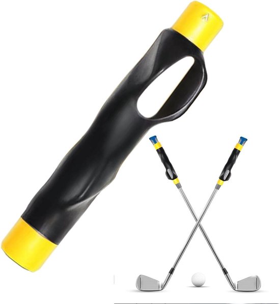 Golfgrip Trainer - Antislip Grip - Golf Swing Verbeteren - Juiste Handpositie - 17.91 x 8.31 x 2.79 cm - Geel