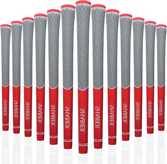Golfgrips Set - Handgrepen Golfclub - Golfen Verbeteren - Wetenschappelijk Taps Toelopend - 13 stuks - Rood