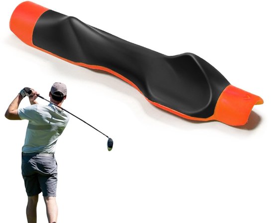 Golfgriptrainer Voor Links‑ En Rechtshandige Golfspelers, Golfaccessoire Ter Correctie Van De Greephouding En Verbetering Van Het Swingritme, Zwart-oranje