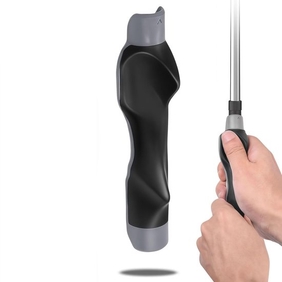 Golfgriptrainer Voor Links‑ En Rechtshandige Golfspelers, Golfaccessoire Ter Correctie Van De Greephouding En Verbetering Van Het Swingritme, Zwart/Grijs