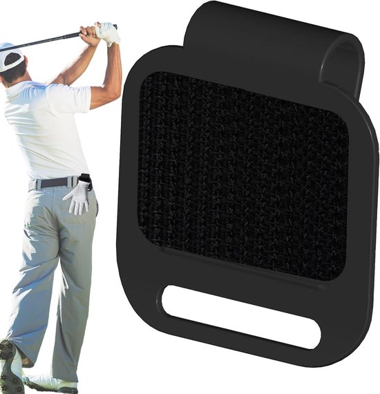 Golfhandschoen houder - Clip tas - Golfspel verbeteren - Stevig ABS materiaal - 9.5 x 9.5 cm - Zwart