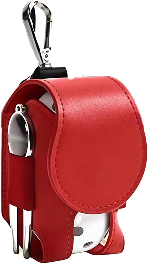 Golfheuptas - 1 stuk - Golfbaltas - 4,5 × 4,5 × 8,5 cm - Draagbaar - Mini golfheuptas - Met riemclip - Unisex - Cadeau voor golfers - Compact accessoire - Rood (alleen de opbergtas)
