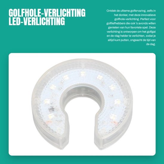 Golfhole-verlichting - LED-verlichting - Nachtgolf voor Buiten - 5 Kleuren - Golf Putting Green Cup-verlichting - Geschikt voor Unisex