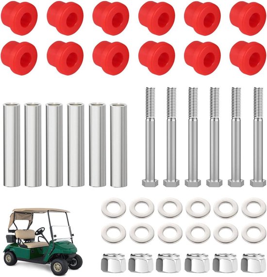 Golfkar Onderdelen - Reparatieset - Onderhoud Voertuig - Duurzame Rubber Bussen - Compleet Setje - Rood