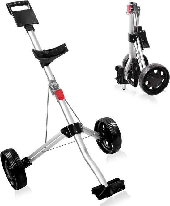 Golfkar Opvouwbaar - Golftrolley Push Pull - Golfen Lichter Maken - Lichtgewicht Aluminium Frame