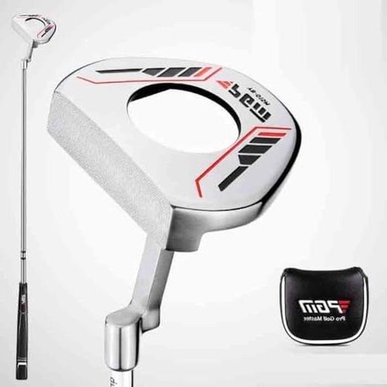 Golfmalletputter - Rechtshandige Putter - Golven Verbeteren - Met Richtlijn - 86 cm - Zilver