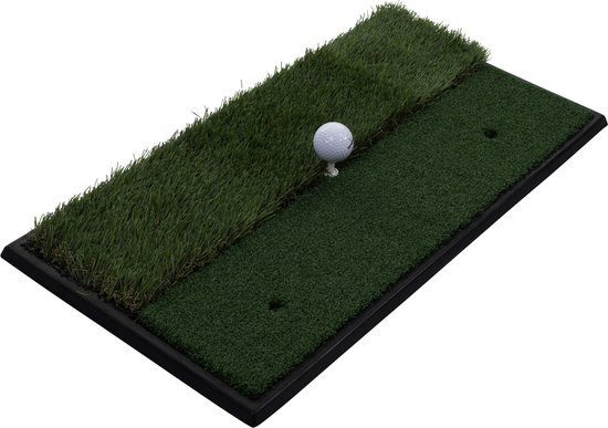 Golfmat - 2 Kunstgras Lengtes - 33x63.5 cm van Merkloos