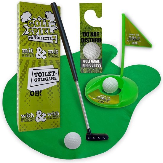 Golfmat - Putting Mat - Golfset - Wc Golfset - Mini Golfset - 6-Delig - Golfclubs - Golfballen van Merkloos