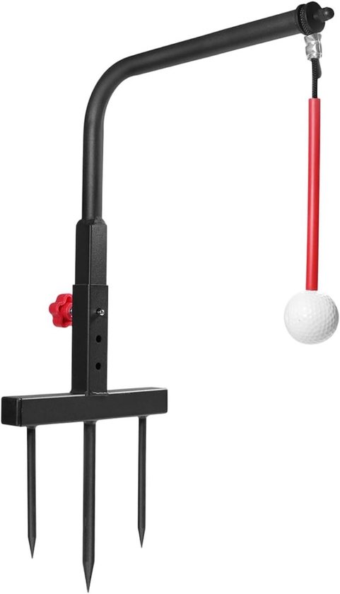 Golfoefentrainer - Golf Swing Trainer - Golfslag Verbeteren - Verstelbare Hoogte - 35.5 x 28 x 5 cm - Rood