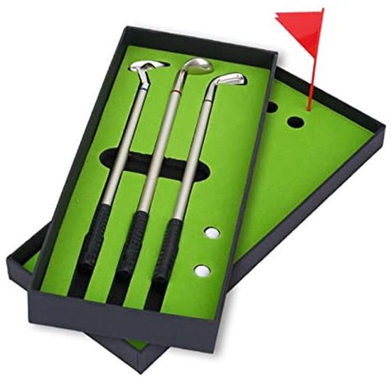 Golfpenset voor Golfliefhebbers - Geschenkdoos met Golfpennen en Mini Golfballen