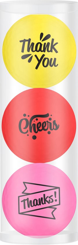 Golfpresentjes-3 gefeliciteerd golfballen -3 Dank je wel golfballen - Golfcadeau-Golfgadget- Thank You--Golfer-Golfaccessoires-Golfbal van Pharmawell