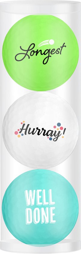 Golfpresentjes-3 Longest Drive golfprijs golfballen -Longest Drive - Golfcadeau-Golfgadget- Golfprijs-Golfer-Golfaccessoires-Golfbal van Merkloos