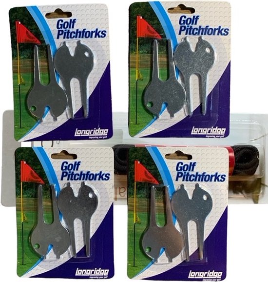 Golfpresentjes- 4 setjes van 2 Longride Pitchfork-golftraining-Golfcadeau-cadeau van Longride