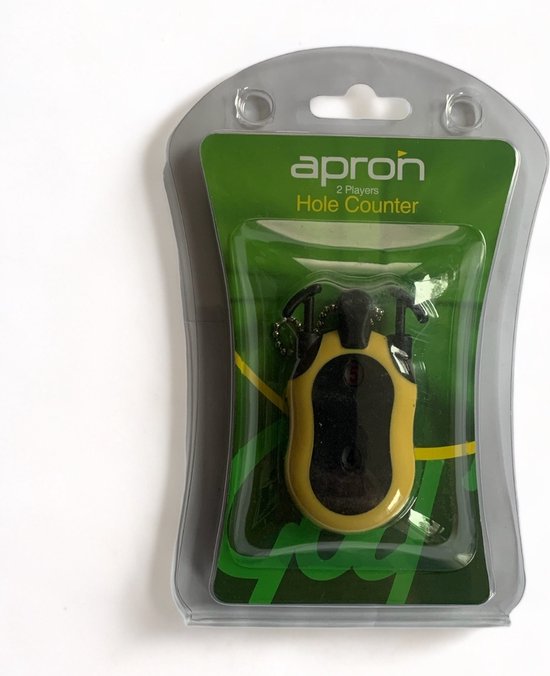 Golfpresentjes -Apron scoreteller - 2 SPELERS – Golf - Handteller - Teller - Counter strike - Tally counter - Golf sport – Slagenteller – Golf accessoires – Golftrainingsmateriaal - Golf training - Golftrolley - Cadeau - Geel van Merkloos