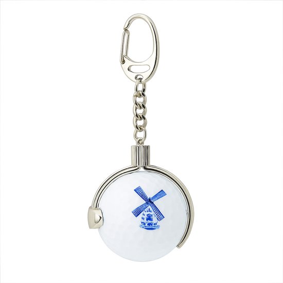 Golfpresentjes -Deltsblauwe Golfbal sleutelhanger - UNIEK Golf cadeau - Golf souvenir - Golf cadeau - Golf accessoires - Sport - Cadeau - Golftrainingsmateriaal - Golfset - Golfballen - van Merkloos