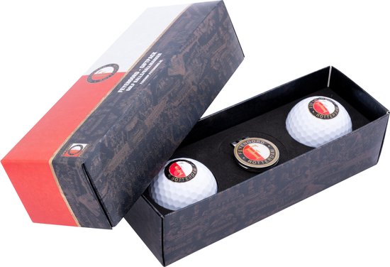 Golfpresentjes-Feyenoord golfballen -Golfcadeau-Feyenoordfan-Golfgadget-Feyenoordcadeau-Feyenoord van Feyenoord