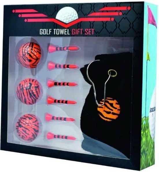 Golfpresentjes -Golf Gift Set 'tijger'-golfcadeau-cadeau golfpresentje-golfcadeauset van Merkloos