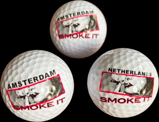 Golfpresentjes – UNIEKE Smoke Nederland - Golfballen Amsterdam- golfballen- Amsterdam- cadeau-originele golfballen – Golfcadeau - Golfballen – Golfprijs - Golfwinnaar - Golfbal - Golfprijs - Golfcadeau - golftoernooi - Cadeau golfer – golfgadge van Merkloos