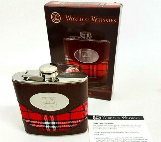 Golfpresentjes - Whisky heupfles - World of Whiskies - Golfcadeau - Golfgadget -Golfen Heupfles -Golfsport- Golfen-Golfer-Golfwedstrijd van Merkloos