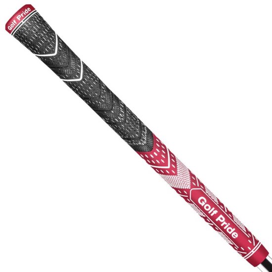GolfPride MultiCompound Plus 4 Teams STANDAARD Grip - Charcoal Rood Wit van GolfPride