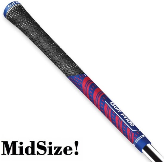 GolfPride MultiCompound Team MIDSIZE Grip - Charcoal Blauw Rood van GolfPride