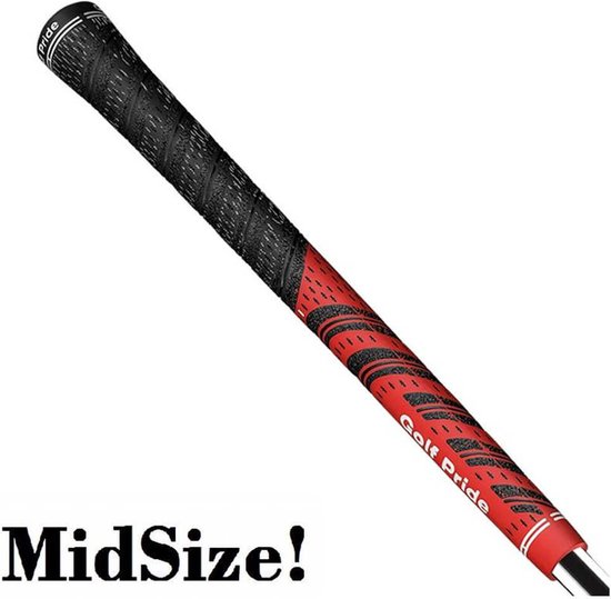 GolfPride New Decade MultiCompound MIDSIZE Grip - Rood Zwart van Merkloos