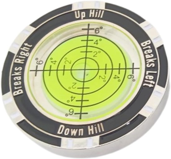 Golfrand Helling Lezer - Nauwkeurig Hulpmiddel - Verbeteren Putting - Dubbelzijdig Ontwerp - 5 x 5 x 1 cm