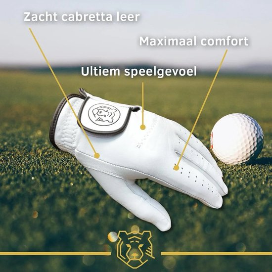 GolfRebels handschoen van cabretta leer maat M heren. Voor rechtshandige spelers. van Merkloos