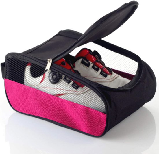 Golfschoenentas voor vrouwen met ventilatie - Roze ritszak voor sportschoenen en reizen van Merkloos