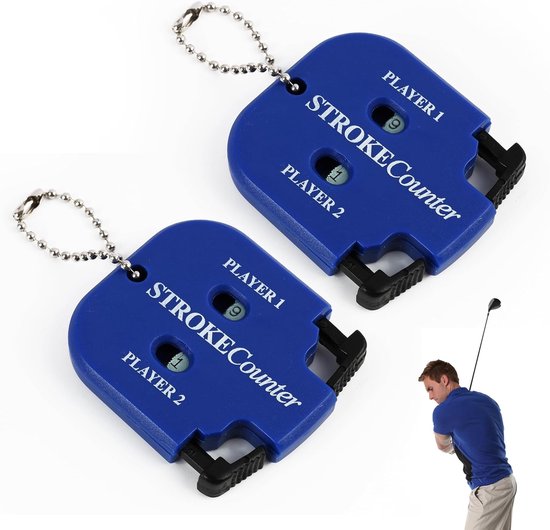 Golfslagtellers Set - Score Tellers - Golf Wedstrijden - Robuust ABS Materiaal - Mini Formaat - Blauw