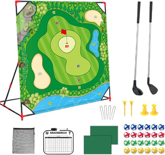 Golfspel Mat - Oefenmat Golf - Coördinatie Training - Samenwerkend Spel - 138 x 136 cm - Groen