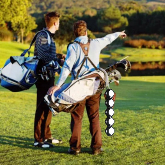 Golfstandaard Golfbal Siliconen zakje Golfbalhouder Draagbare golfbal tas Gemakkelijk te bevestigen aan de golftas Golfaccessoires van Merkloos
