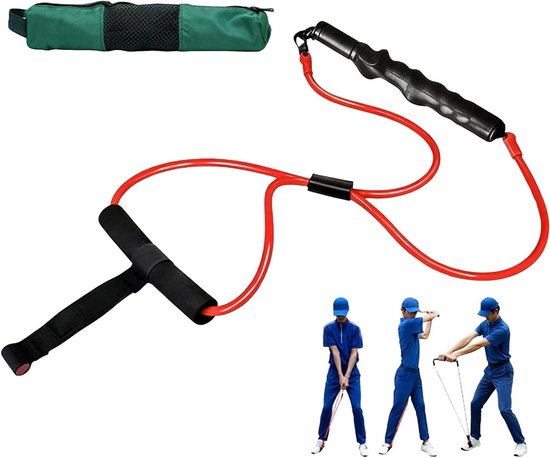 Golfswing Hulp - Schommelkoord Trainer - Swing Verbeteren - Draagbaar Elastisch - 67x246cm - Rood