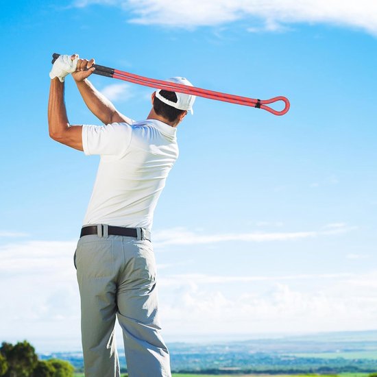 Golfswing Trainer - Trainingshulp Golf - Swing Verbeteren - Spierbewustzijn Vergroten - 35 cm Lengte - Rood
