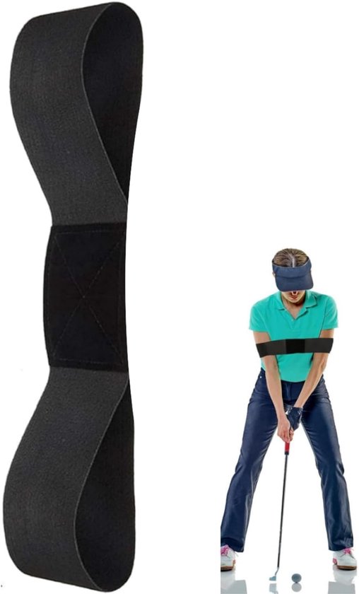 Golfswing trainingshulp armband, golfswing trainingshulpmiddelen, golftrainingshulpmiddel armtape voor houding en uitlijncorrectie, golftrainingsriem voor beginners, mannen, vrouwen, van Merkloos