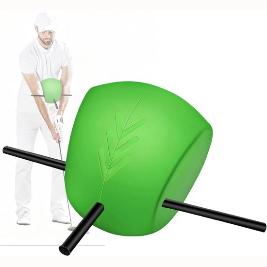 Golfswing Trainingshulp - Golftrainingsbal - Juiste Vliegmechanisme Trainen - Unieke Uitlijningsstaafkop - 37 x 16.5 x 19 cm - Groen