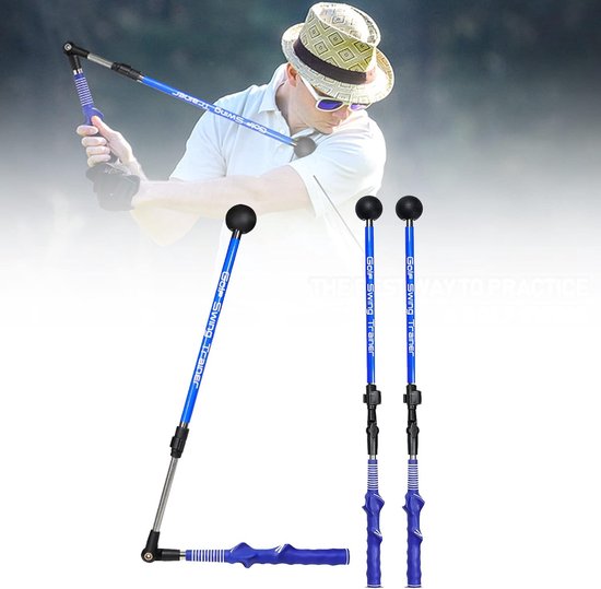 Golfswing, trainingshulp, instelbare vliegcorrector, golfswingcorrector, golfswing, trainingshulp, onderarmrotatie, ergonomische handgreep, golftrainingshulp van Merkloos