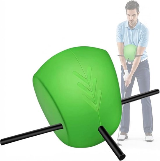 Golfswing trainingshulp voor verbeterde swingtechniek, aluminium PU, groen, One size