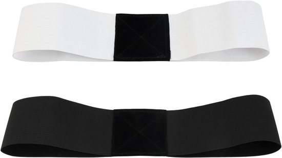 Golfswing Trainingshulpset - Golftrainingshulp Houding - Golftechniek Verbeteren - Verstelbare Armhouding Riem - 2 Stuks - Zwart Wit