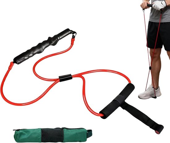Golfswinghulpmiddel - Oefentouw Weerstandsband - Sport Training - Praktisch Draagbaar - 67x24.6 cm - Rood