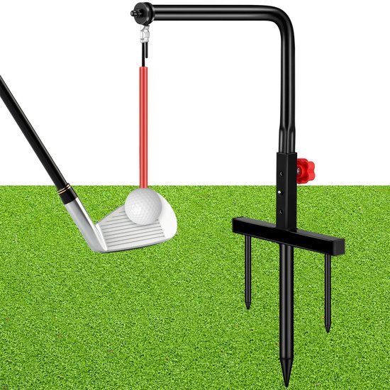 Golfswingtrainer - golftrainingshulpmiddel - duurzaam metaal - in hoogte verstelbaar in 3 standen - oefenen in de buitenlucht - golftrainingsmateriaal - golfaccessoire-cadeau voor mannen