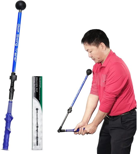Golfswingtrainer, telescopische swingclubtrainer, golftrainingshulpmiddel om het scharnier te verbeteren, onderarmrotatie, schouderrotatie, opvouwbaar swingcorrectiehulpmiddel Swingtrainer van MAZEL