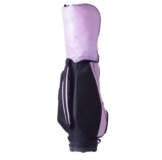Golftas - Cartbag - 14-vaks Topverdeler - 91 cm Hoogte - Meerdere Zakken - Duurzaam Met Handgrepen - Stofhoes - Afneembare Schouderriem - Zwart/Paars