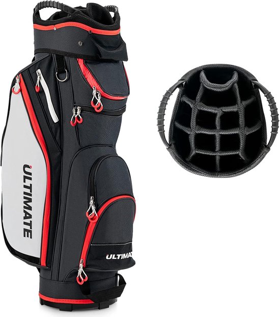 Golftas Cartbag - Golfstandbag Golfclubtas - Golfbaan Organisatie - 14 Clubvakken - 128 cm - Zwart
