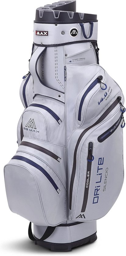 Golftas Cartbag Silencio 2 Dri Lite Grijs - Lichtgewicht en Stevig