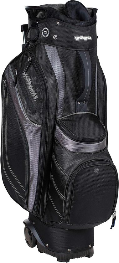 Golftas met wielen - Reistas sport - Golfsport accessoires - 14-vaks organizer top - 337 kg - Zwart/Zilver