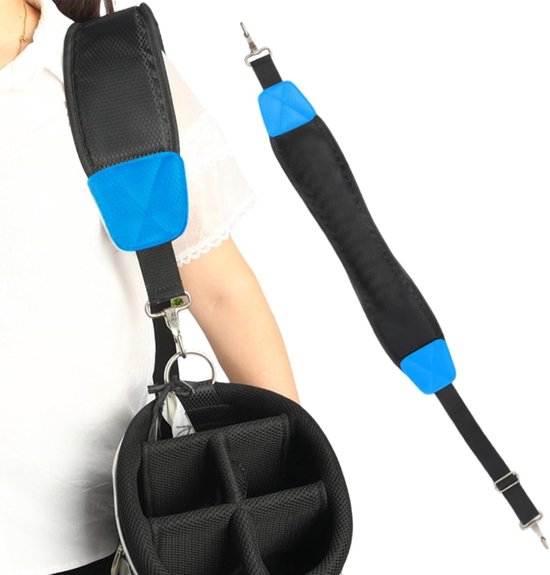 Golftas Schouderband - Verstelbare Draagriem - Golfen Onderweg - Enkel Gevoerd Ontwerp - 120cm Lengte - Blauw van Merkloos