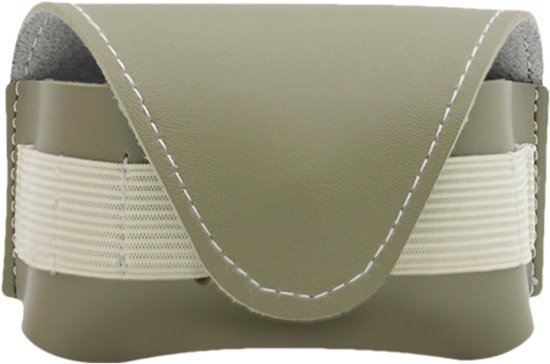 Golftas - Tas Golfballen - Golf - Golfbal heuptas - Opbergtas golfballen van PU-leer - Etui golfballen - Mini heuptas golfballen - Sportaccessoires - groen van Merkloos