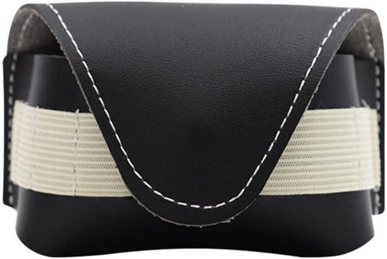 Golftas - Tas Golfballen - Golf - Golfbal heuptas - Opbergtas golfballen van PU-leer - Etui golfballen - Mini heuptas golfballen - Sportaccessoires - Zwart van MF Golf.